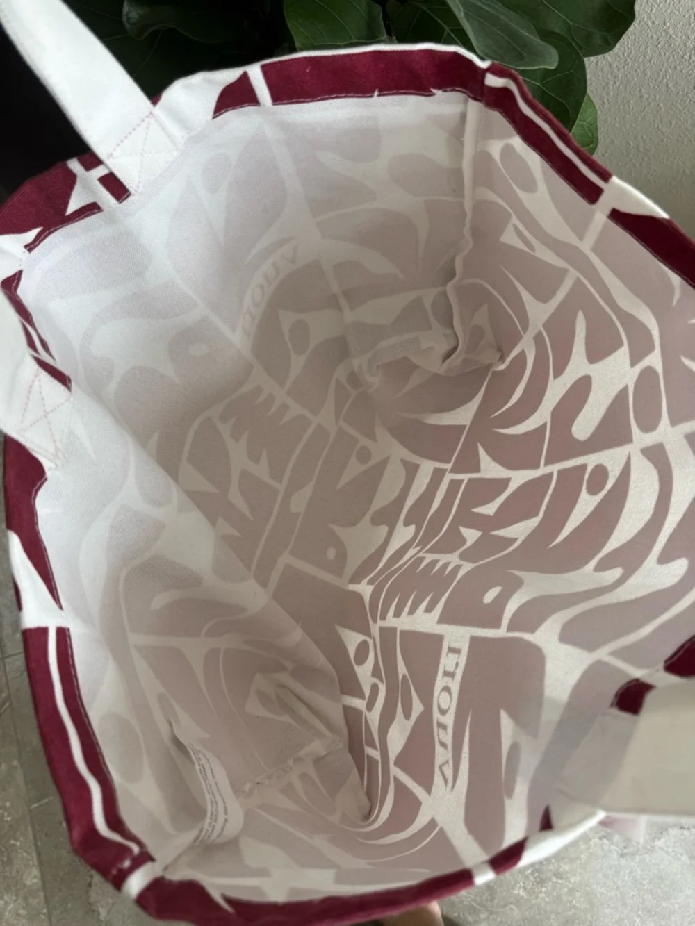 Vuori Strawberry Vuori Limited Edition Holiday Tote White Graphic Canvas Tote